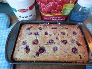 Lavender Berry Ricotta Cake